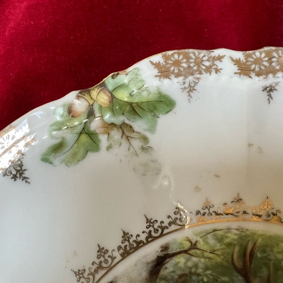 Antique 9” STAG Plate from Porzellanfabrik Moschendorf , Bavaria. 1885-1937 - Picture 7 of 12